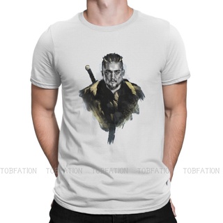 เสื้อยืดวินเทจเสื้อยืด พิมพ์ลายกราฟฟิค The Last Kingdom Lord Uhtred of Bebbanburg ขนาดใหญ่ สีดํา สําหรับผู้ชายS-5XL