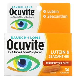 Ocuvite Lutein &amp; Zeaxanthin เสริมสุขภาพดวงตา ป้องกันแสงสีฟ้าจากจอภาพ