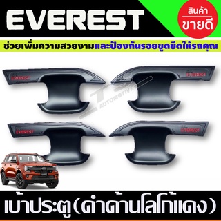 เบ้าประตู Everest 2022-2023 สีดำด้าน โลโก้แดง (R)