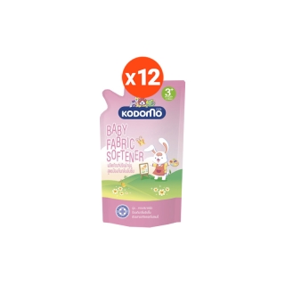 [ ยกลัง ] KODOMO น้ำยาปรับผ้านุ่มเด็ก โคโดโม สูตร ป้องกันกลิ่นอับชื้น สำหรับ 3 ปีขึ้นไป 600 มล. 12 ถุง