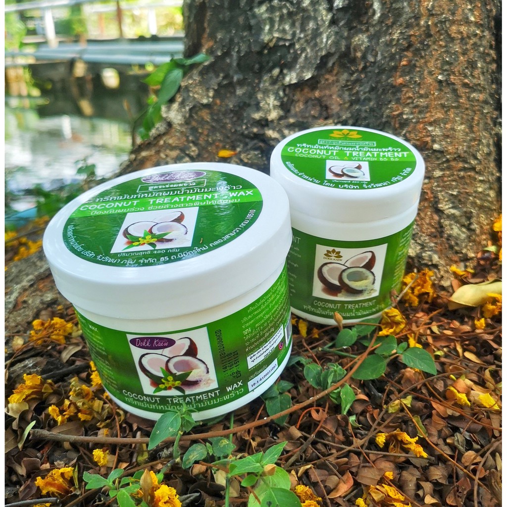 Coconut Treatment Wax ทรีทเม้นท์หมักผมน้ำมันมะพร้าว สูตรเร่งผมยาว ป้องกันผมร่วง ผมเงางาม 🌴✨