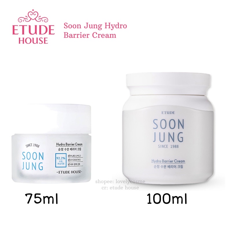 Etude House Soon Jung Hydro Barrier Cream 100ml 75ml อีทูดี้เฮ้าส์ครีมซุนจอง