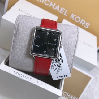 MK2571  ขนาด 31 มม. สายหนัง สีแดง เบาสบายแขนมากจ้า