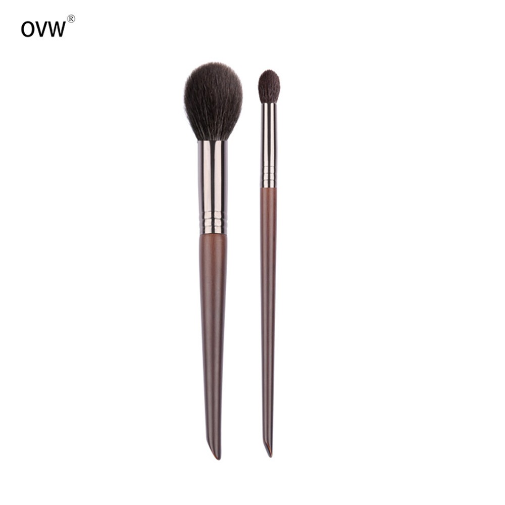 【OVW】 มัลติฟังก์ชั่ชุดแปรงแต่งหน้าขนแพะธรรมชาติขายร้อนกรวยเครื่องปั่นไฮไลท์แปรงปัดแก้มเครื่องมือแต่งหน้ามืออาชีพ XQ0511
