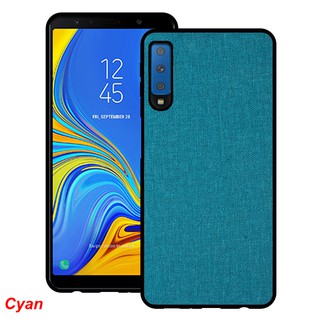 Samsung Galaxy A7 2018 เคสผ้า PC แข็ง TPU นิ่ม