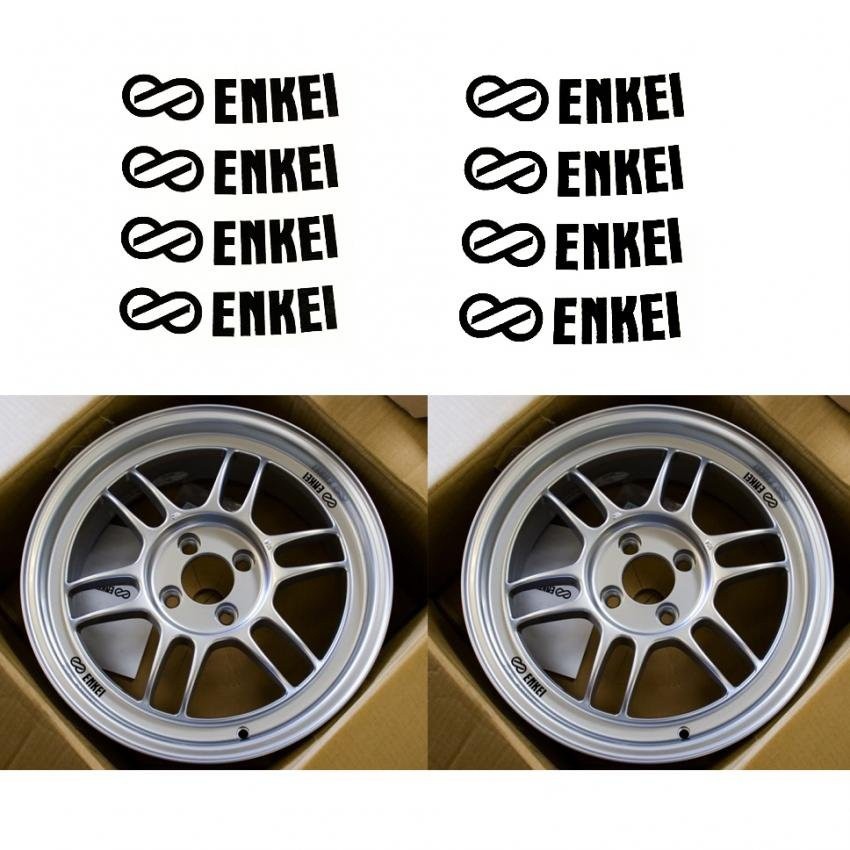 สติกเกอร์ ติด ก้านล้อ แม็ค ENKEI RP F1 สีดำ แต่งซิ่ง ลายข้างรถติดกระจก รถยนต์ (STICKER CAR) 84-racin