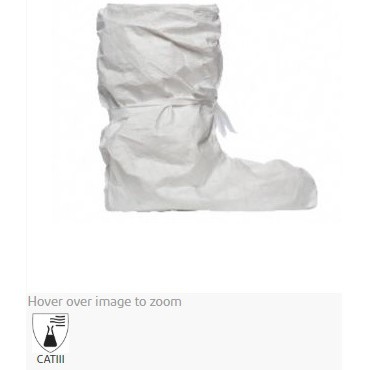Dupont C13972, Tyvek Overboots (มีกันลื่น); 10 คู่/ถุง