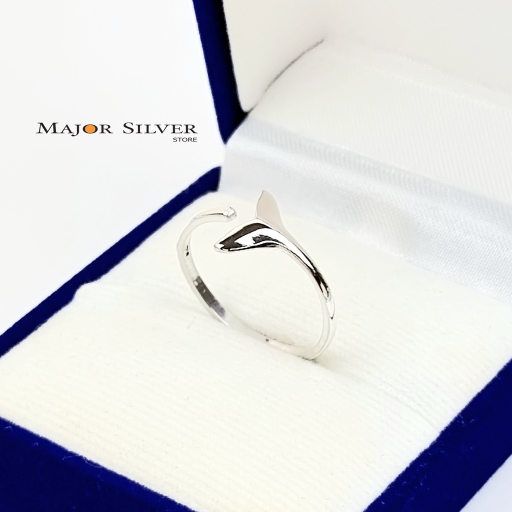 แหวนหางปลาวาฬ / เงินแท้92.5% แฟชั่น สไตล์โมเดิร์น Major silver : E-V-TaWha10