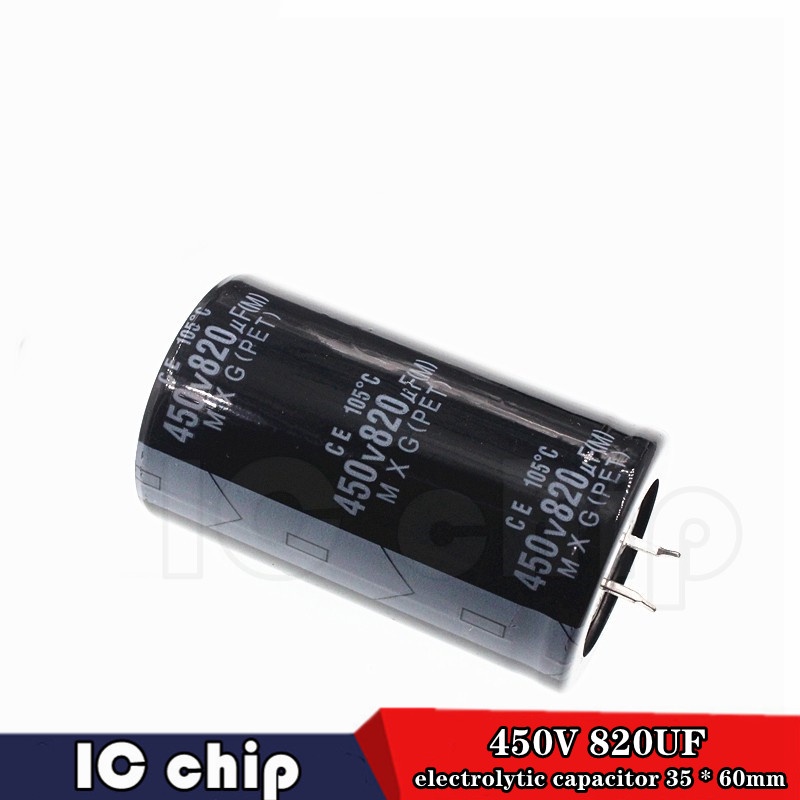 1 ชิ้นใหม่นําเข้า 450V 820UF 450V820UF electrolytic capacitor 35*60 มม.