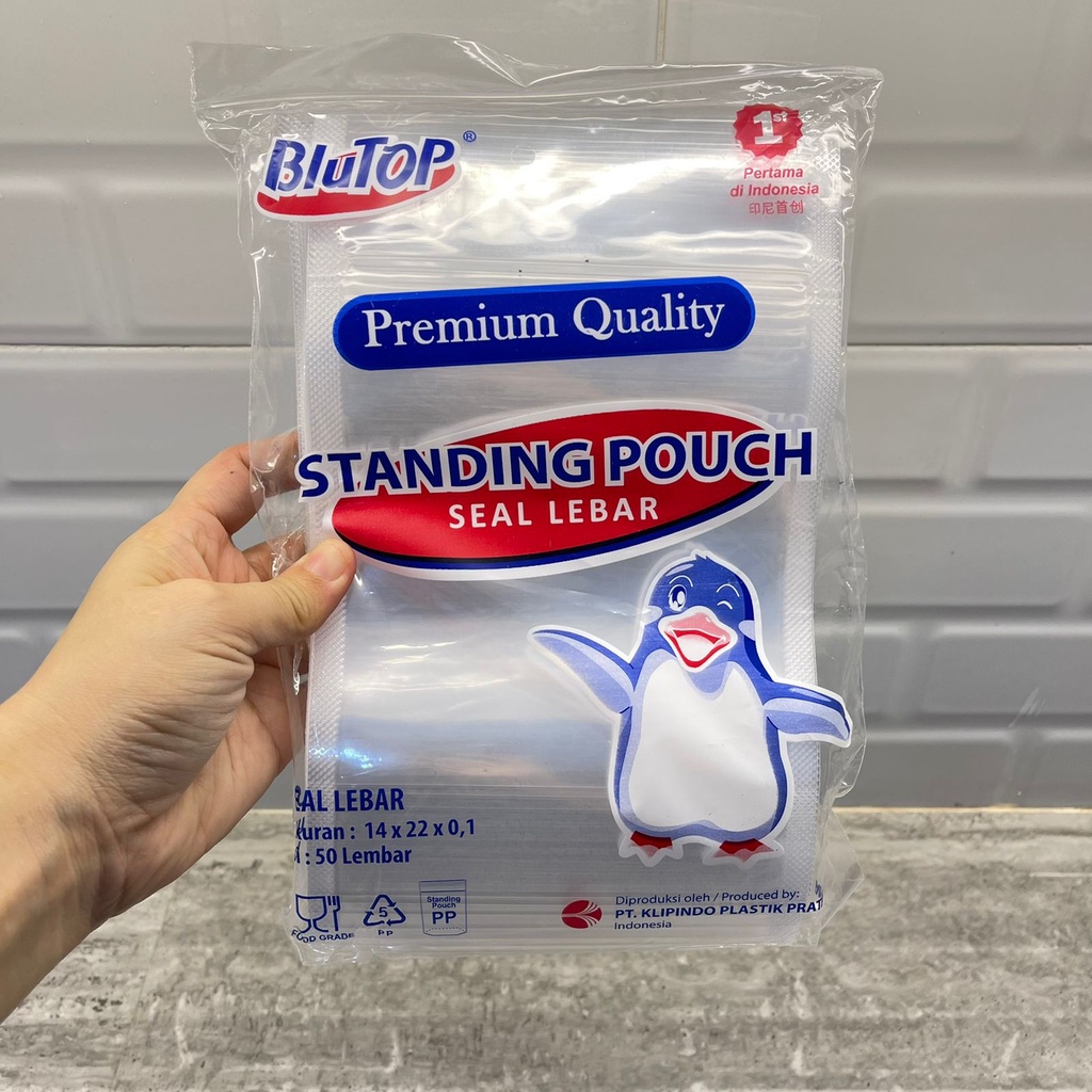 ซีลกว้าง UK 14X22 STANDING POUCH Penguin/Wide SEAL/STANDING POUCH/Penguin/Clear SEAL/ZIPLOCK/Plastic SEAL