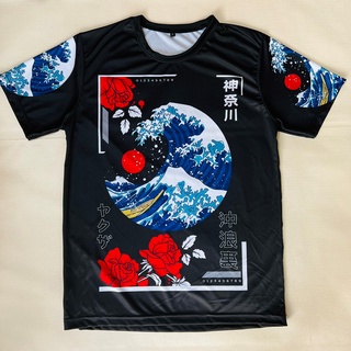 เสื้อยืดลายคลื่นทะเล