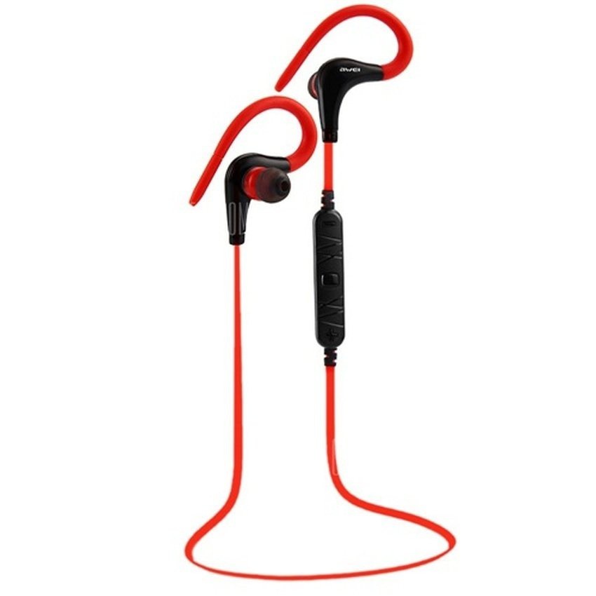 Awei A890BL Wireless Bluetooth Earphones Sports Headphones (สีแดง)