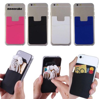 เคสซิลิโคน สีพื้น สําหรับเก็บบัตรเครดิต หูฟัง โทรศัพท์