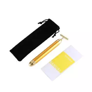 Energy beauty bar โกลเด้นนวดหน้ากันน้ำลดน้ำหนักไฟฟ้าความงามบาร์ T รูปร่างนวดหน้าลูกกลิ้งดูแลสั่นสะเทือน