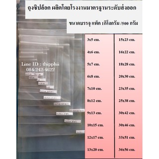 9.9 ลด10%ทั้งร้าน  ถุงซิปล็อคสีใสขนาด 3*5-33*51ซม