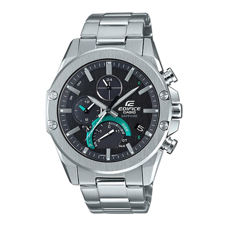 Casio Edifice นาฬิกาข้อมือผู้ชาย สายสเตนเลสสตีล รุ่น EQB-1000D,EQB-1000D-1A,EQB-1000D-1ADR  - สีเงิน