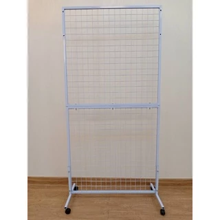 ชั้นแขวนของมีล้อ แขวนของขาย แขวนฮุกได้ สีดำ/สีขาว Store Displays, Metal Display Rack40*90*180