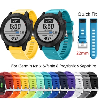 สายนาฬิกาข้อมือซิลิโคนสําหรับ Garmin Fenix 6 / 5 / 5 Plus / Forerunner 935 945 / Instinct Sport Band 22 มม .