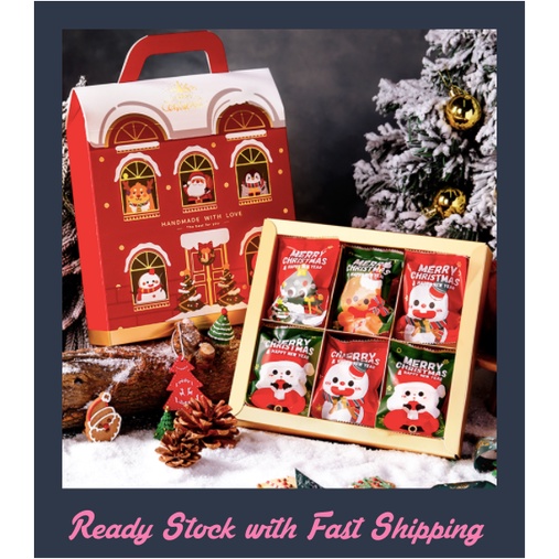 Elegant Christmas Packaging for Food Cookies Box Dessert Candy for Christmas Season Gift Giving Blin