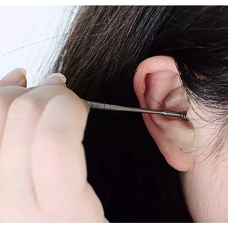 Ear pick set ไม้แคะหูชุด 6 ชิ้น ที่แคะหู ที่แคะ ที่แคะขี้หู ที่แคะหูเด็ก ที่แคะหูทารก ชุดแคะหูสแตนเลสมืออาชีพครบชุดT1069