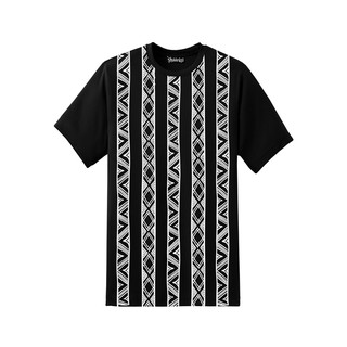 STRIPE TRIBE Black T-shirt เสื้อยืดสกรีนลายกราฟฟิคเท่ๆ ซักไม่ซีด ไม่หด ไม่ย้วย ผ้าดีมาก เสื้อยืดสีดำ