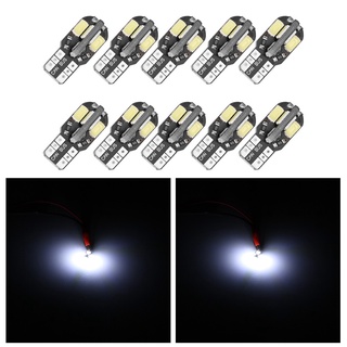 10ชิ้นรถหลอดไฟT10 LEDสีขาว5730 8SMD 12โวลต์รถด้านลิ่มแสงสีขาวแสงรถหลอดไฟภายในรถรถจัดแต่งทรงผม