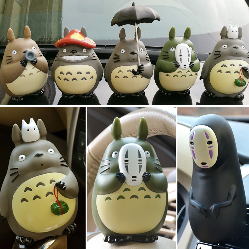 โมเดลฟิกเกอร์ PVC รูปการ์ตูนอนิเมะ My Neighbour Totoro Miyazaki Hayao No Face Man Mushroom ขนาด 12 ซม. 6 สไตล์ ของเล่นสําหรับเด็ก