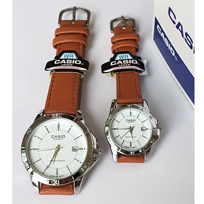 casio💖นาฬิกาผู้หญิง สายหนัง กันน้ำ วันที่ นาฬิกาข้อมือหญิง นาฬิกาcasioหญิง คาสิโอ้ผู้หญิง สีน้ำตาล แสดงวันที่ RC617/1