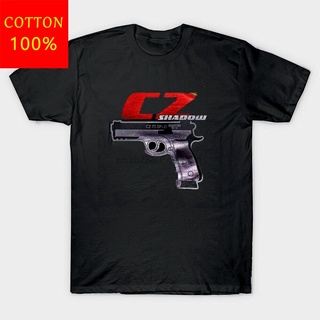 เสื้อยืดผ้าฝ้ายพิมพ์ลาย เสื้อยืด Cz 75 Shadow 2 ออกแบบดี