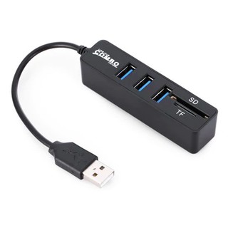 อุปกรณ์เชื่อมต่อคอมพิวเตอร์  USB 2.0 Hub Combo พร้อม Card Reader