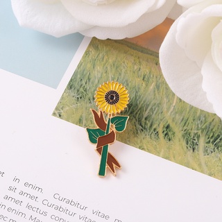 Custom Lapel Brooch Design Sense Sunflower Enamel Pin Backpack Badge Collection Gift for Friends