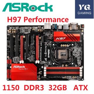 บอร์ดเมนบอร์ด lga 1150 h97 อุปกรณ์เสริมสําหรับ asrock fatal 1ty h97 performance desktop board usb 3 . 0 sata3 d 3