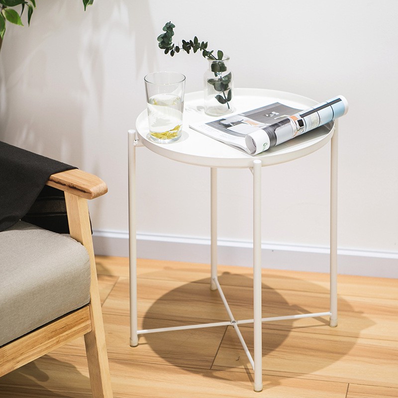 Nordic Side Table Metal Round Table Side Table Wrought Iron Side Table Sofa Side Table Tray Table Sm