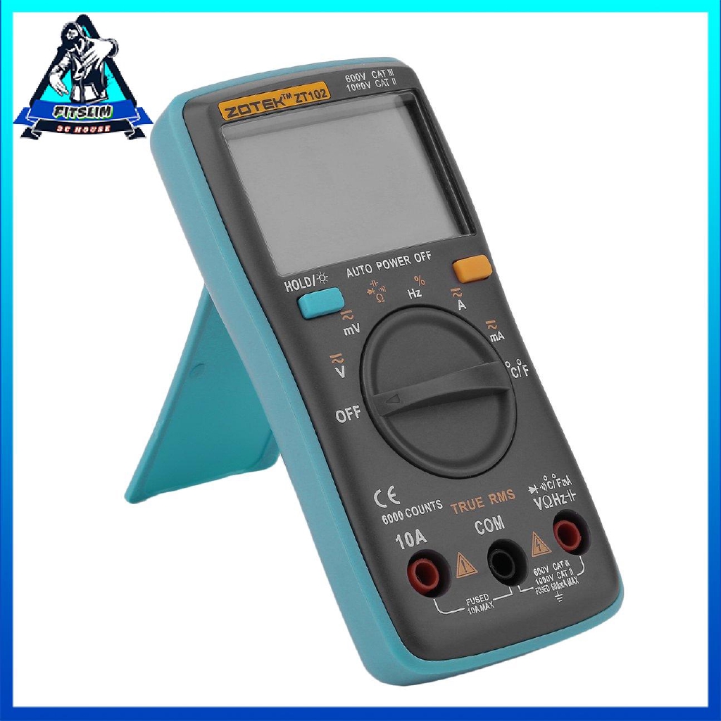 【สต็อกพร้อม】ZT102 Digital Multimeter 6000 Counts Backlight AC/DC Meter