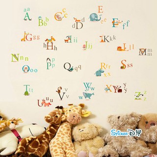 Transparent Wall Sticker สติ๊กเกอร์ติดผนัง Letter A-Z (กว้าง135cm.xสูง95cm.)