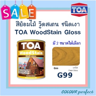 **ส่งทันที** G99 (เงาใส) TOA Woodstain ย้อมไม้วู๊ดสเตน ชนิดเงา (ขนาดลิตร)