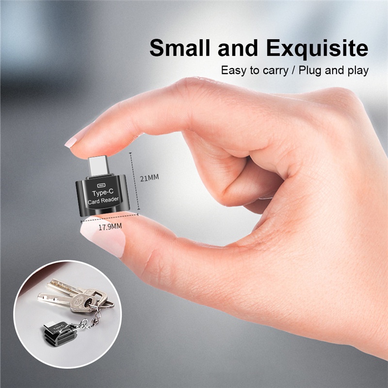 Aloy อะแดปเตอร์แปลงการ์ดรีดเดอร์ Type-C TF Micro-SD OTG สําหรับโทรศัพท์มือถือ PC