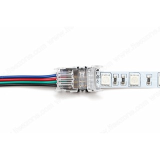 Flexible Connector เชื่อมสายไฟกับไฟเส้น สำหรับไฟเส้นสีเดียว / RGB ตัวเชื่อม [[[1 ชุดมี 2 ชิ้นค่ะ]]]