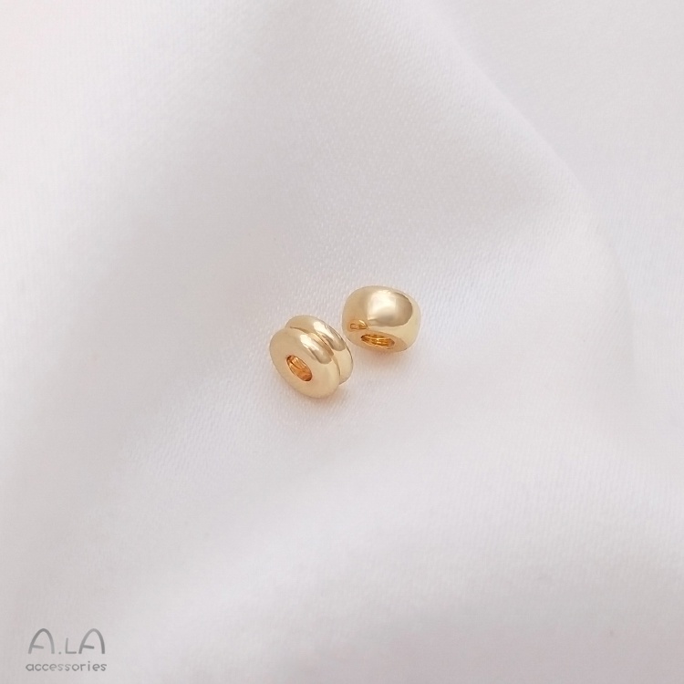 เครื่องประดับDIYขายส่ง ลูกปัดสองชั้น ชุบทอง 14k แฮนด์เมด เครื่องประดับ DIY[ลูกปัด/ปะเก็น/ลูกปัดคั่น/สร้อยข้อมือ/สร้อยคอ/ต่างหู]