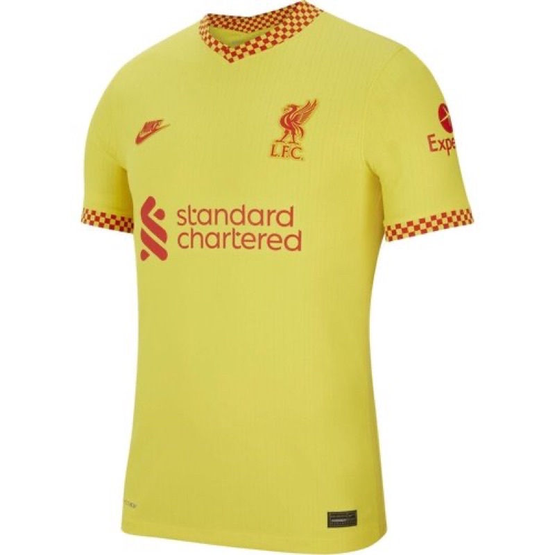 [ของแท้] เสื้อ  Nike Liverpool Third 2021/22 player สีเหลือง ป้ายต่างประเทศ ของใหม่ป้ายห้อย