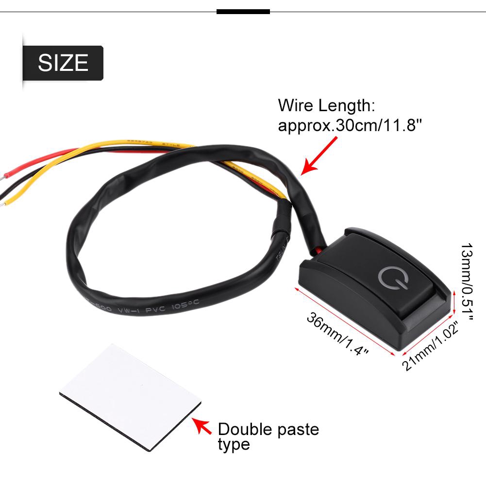 DIY Switch Car DC ONOFF Sticky Type Paste 12V 200A Switch Button - sudi ...