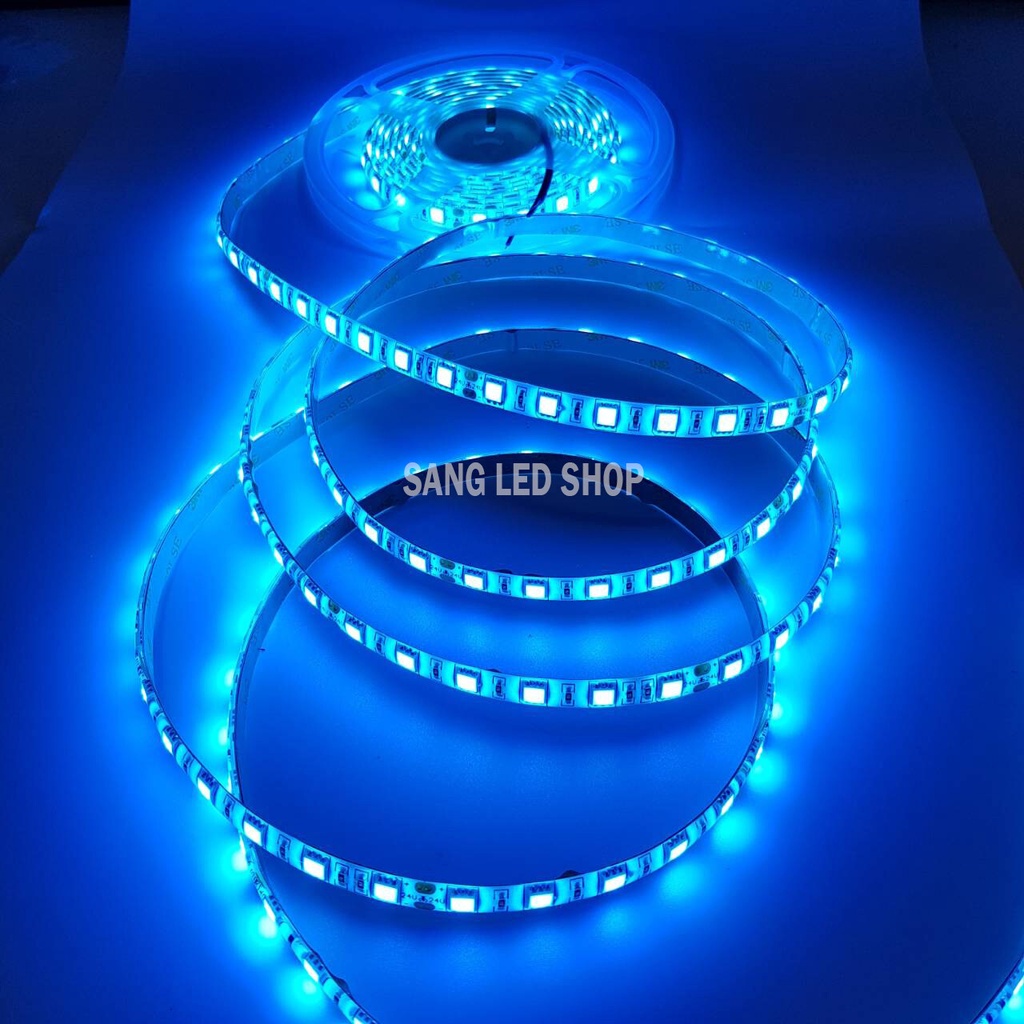 ไฟสติป LED 5050 5เมตร 24V สีไอซ์บลู หุ้มซิลิโคลน ไฟแต่งรถบรรทุก รถสิบล้อง ไฟเส้น LED ไฟริบบิ้น LED SRTIP SW4H