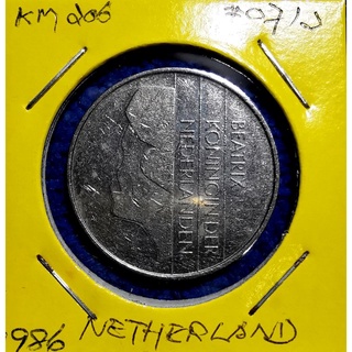 เหรียญ​ต่างประเทศ​ เนเธอแลนด์​ Netherlands, 2.5 Gulden, รุ่นใหม่,# 0712,ใช้แล้ว