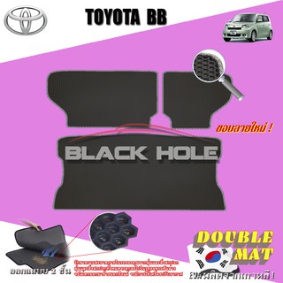 Toyota BB 2006-2016 TRUNK พรมรถยนต์เข้ารูป2ชั้นแบบรูรังผึ้ง Blackhole Carmat