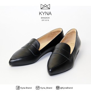 KYNA รองเท้าหนังแท้ รุ่น Daisy สี Onyx Black ความสูง 2 ซม. ขนาด 36-41