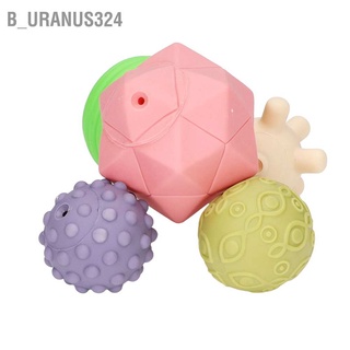 B_uranus324 Baby Sensory Balls Soft Squeeze Toy Bright Color Infant Hand Catching