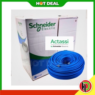 Hotdeal Schneider Actassi Solid Bare Copper Cat6 24awg สายเคเบิล UTP - 305M LAN สายเคเบิลทองแดง Wayar Tembaga