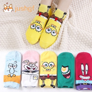 SpongeBob Anime Standardize High Quality Cotton Socks,Creative Cartoon Boat Socks,Slip And Deodorant