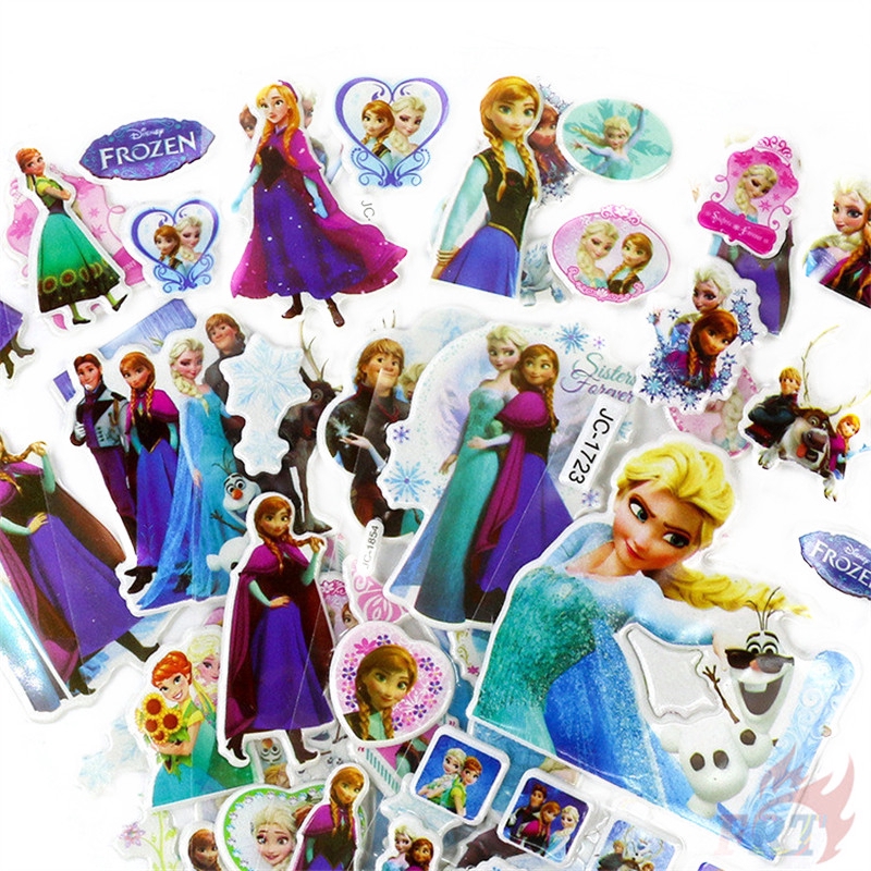 ▶ Frozen DIY Toys สติ๊กเกอร์ ◀ 1 Sheet / 5 Sheets Cartoon 3D DIY Educational สติ๊กเกอร์ Reward Bubbl