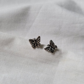 Butterfly silver earrings ต่างหูเงินแท้ ลายผีเสื้อ ต่างหูผีเสื้อ ต่างหูผีเสื้อเงินแท้ นาบี nabi